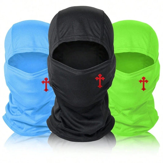 Cross Printed Mask Hood