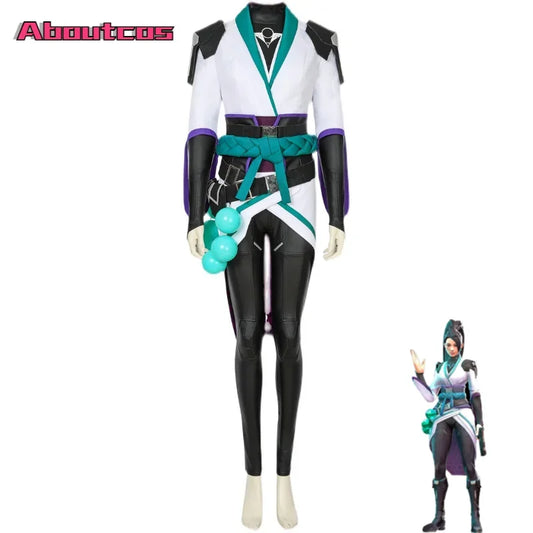 Game Valorant Sage Cosplay Costume Halloween Carnival Party Uniform Costom For Women Men